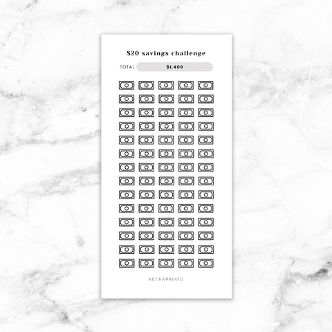 100 ENVELOPE SAVINGS CHALLENGE PRINTABLE | CE003
