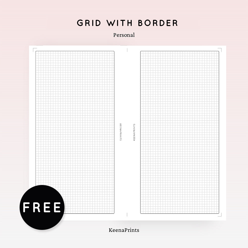 GRID WITH BORDER PLANNER PRINTABLE INSERT FREE PRINTABLE
