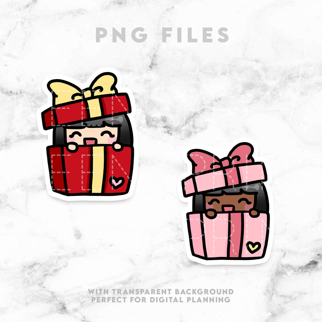 GIFT BOX STICKERS & CLIP ART | KEENA GIRLS