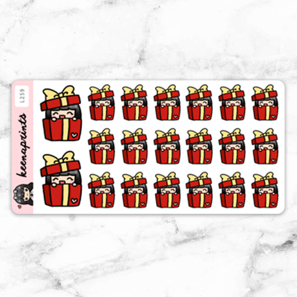 GIFT BOX STICKERS & CLIP ART | KEENA GIRLS