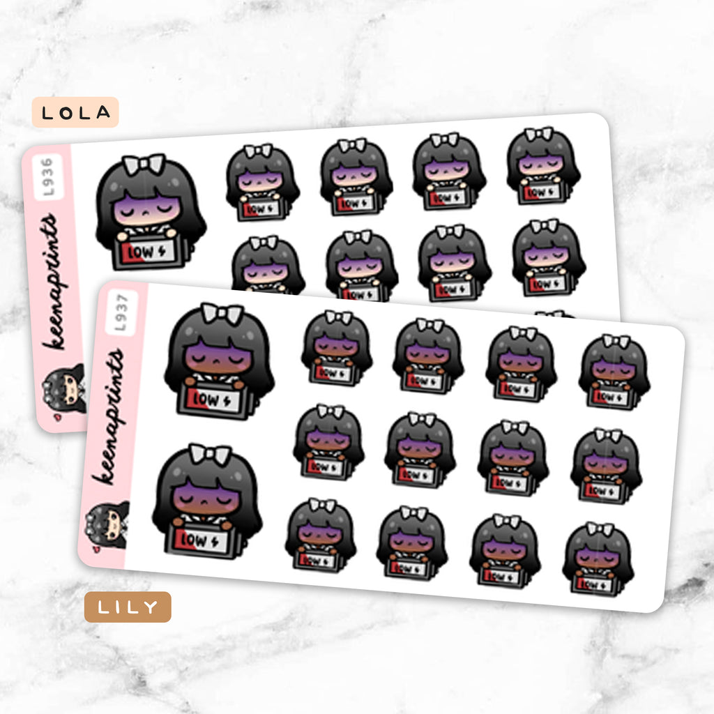 LOW BATTERY STICKERS & CLIP ART | KEENA GIRLS