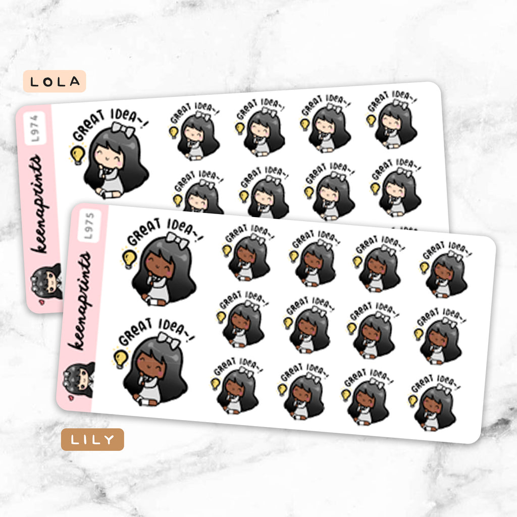 GREAT IDEA STICKERS & CLIP ART | KEENA GIRLS
