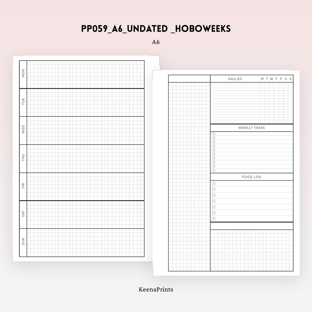 PP059 | HOBONICHI WEEKS INSPIRED V3 PLANNER PRINTABLE INSERT