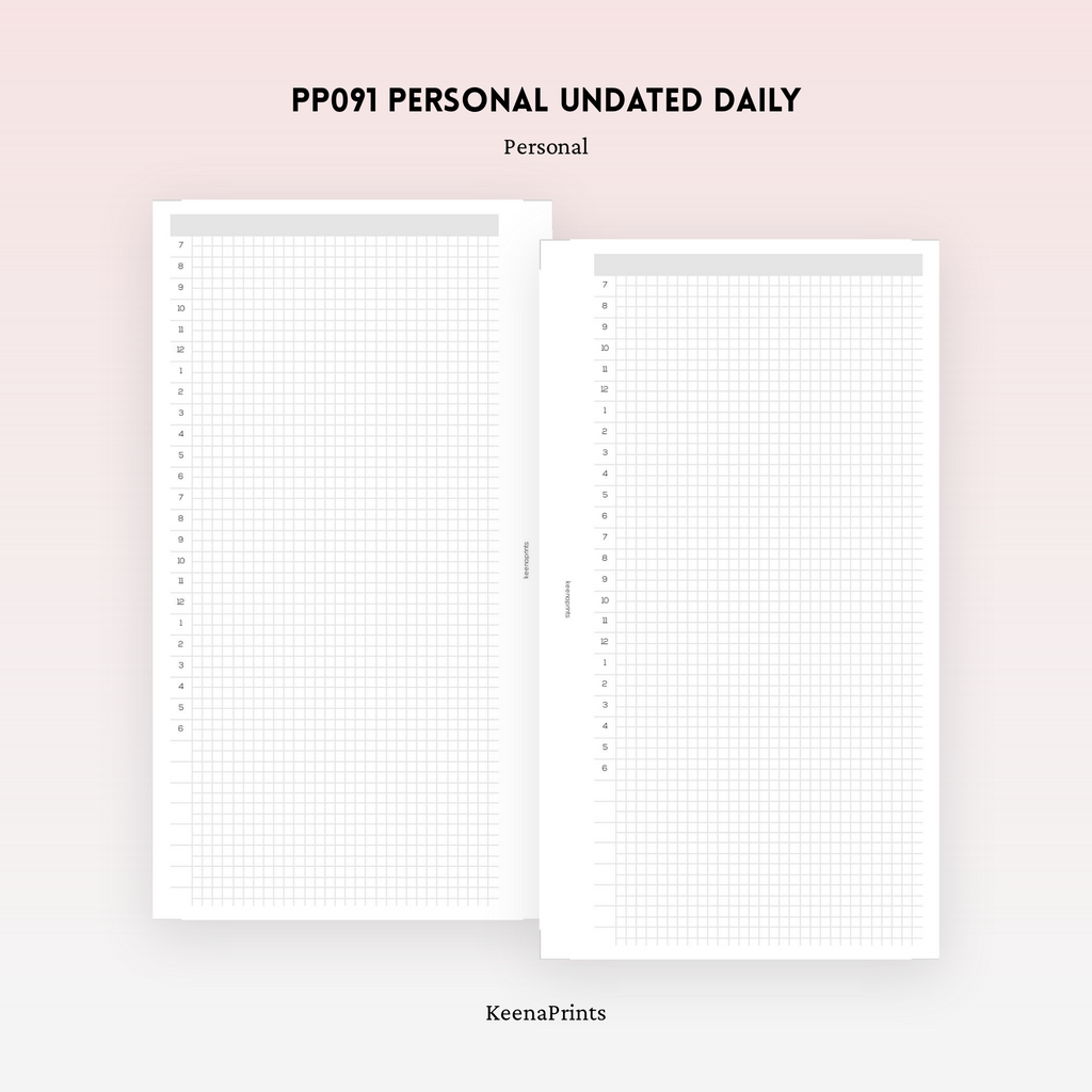 PP091 | DAILY PLANNER PRINTABLE INSERT