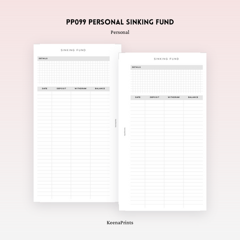 PP132 | YEARLY EXPENSE PLANNER PRINTABLE INSERT