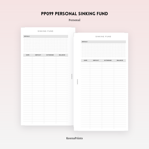 PP156 | MINIMAL VERTICAL WEEKLY PLANNER PRINTABLE INSERT