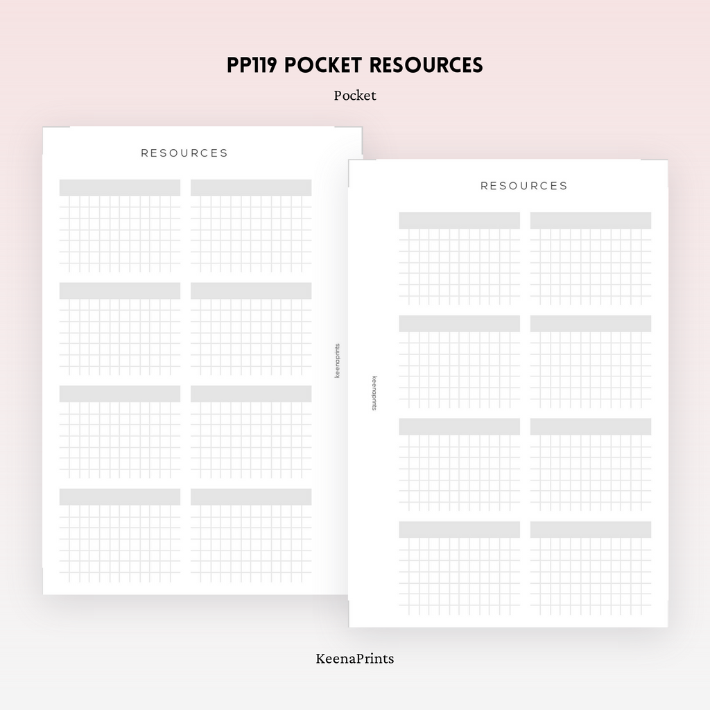 PP119 | RESOURCES PLANNER PRINTABLE INSERT