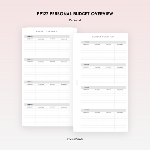 PP132 | YEARLY EXPENSE PLANNER PRINTABLE INSERT