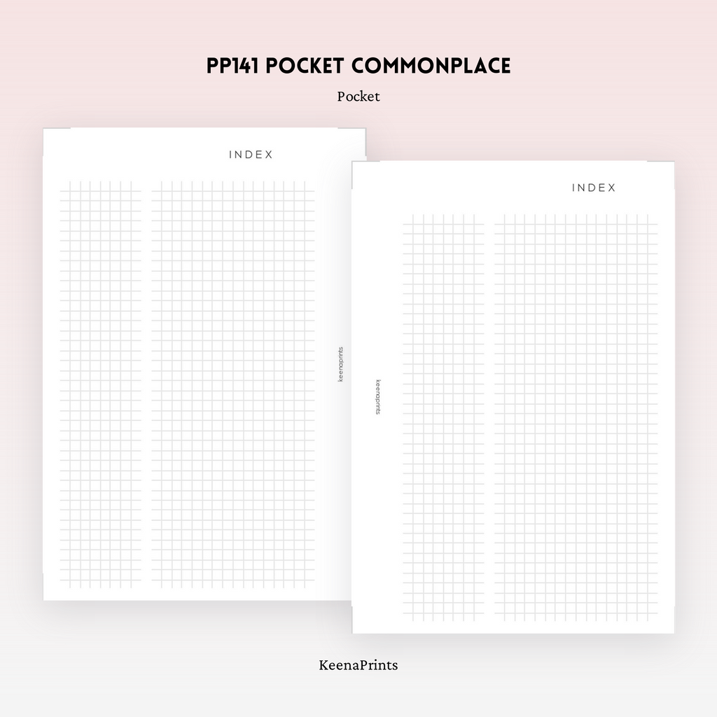 PP141 | COMMONPLACE PLANNER PRINTABLE INSERT