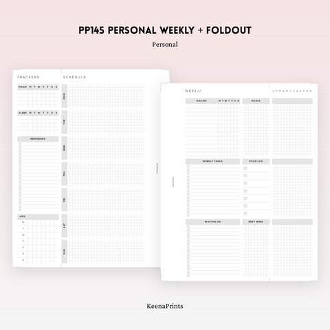 PP149 | 2024 LUNAR MOON CALENDAR + NOTES PLANNER PRINTABLE INSERT