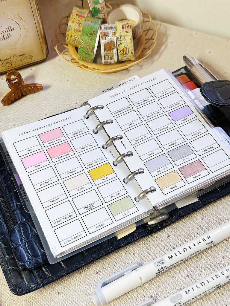 PP162 | HIGHLIGHTER SWATCH PLANNER PRINTABLE INSERT