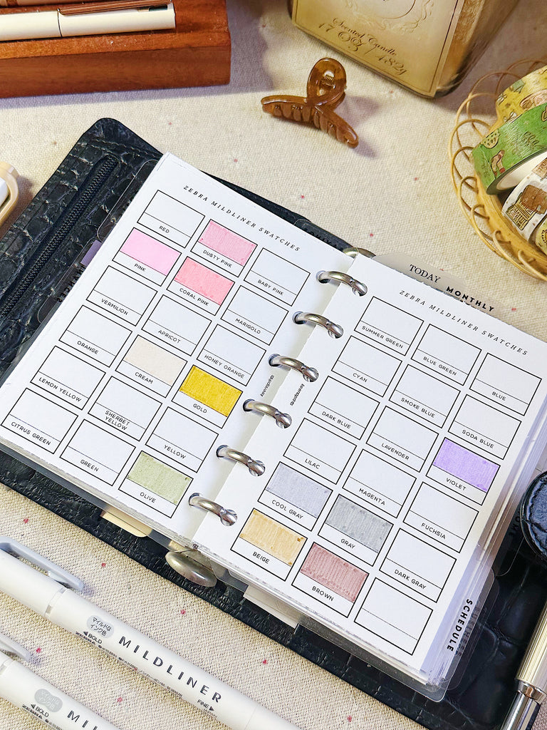 PP162 | HIGHLIGHTER SWATCH PLANNER PRINTABLE INSERT