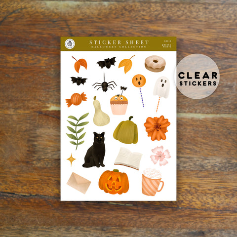 HALLOWEEN DECO CLEAR STICKERS - RE009