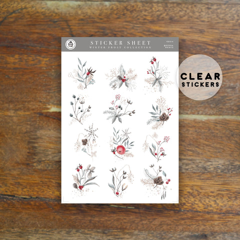 WINTER FROST CHRISTMAS DECO CLEAR STICKERS - RE013