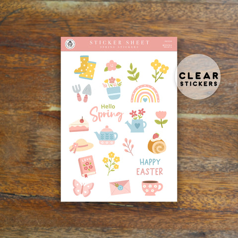 WINTER PLANNER GIRL CHRISTMAS DECO CLEAR STICKERS - RE015