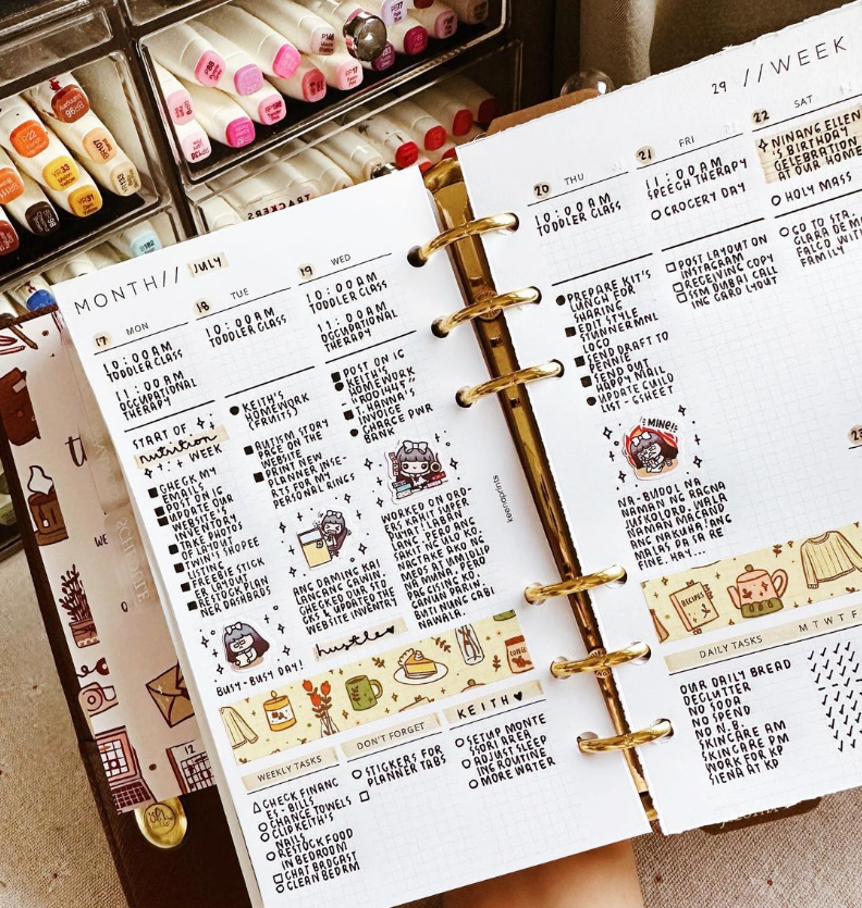 PP069 | MINIMAL VERTICAL WEEKLY PLANNER PRINTABLE INSERT