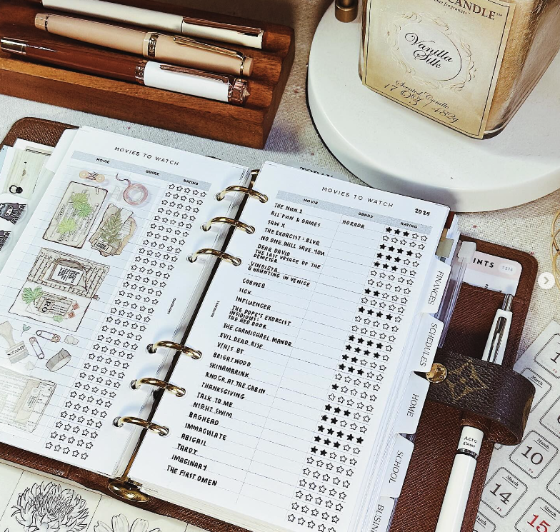 PP134 | MOVIES TO WATCH LIST PLANNER PRINTABLE INSERT