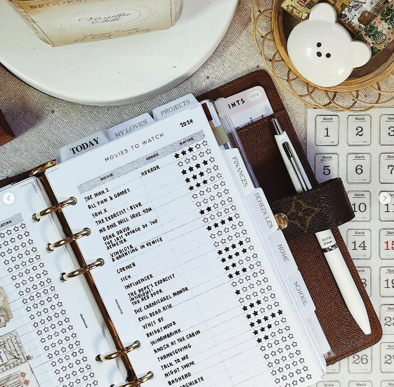 PP134 | MOVIES TO WATCH LIST PLANNER PRINTABLE INSERT