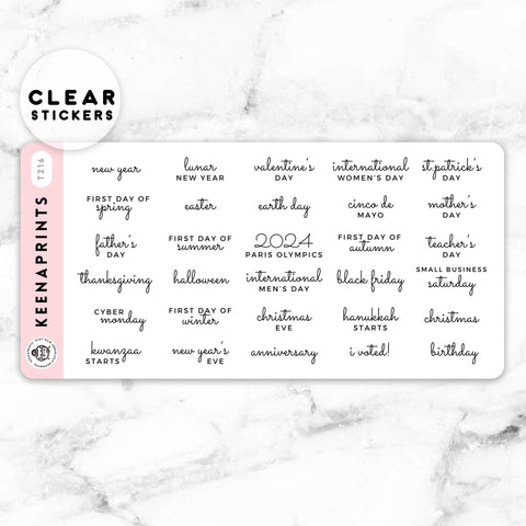 LALA SAMPLER CLEAR STICKERS - T008