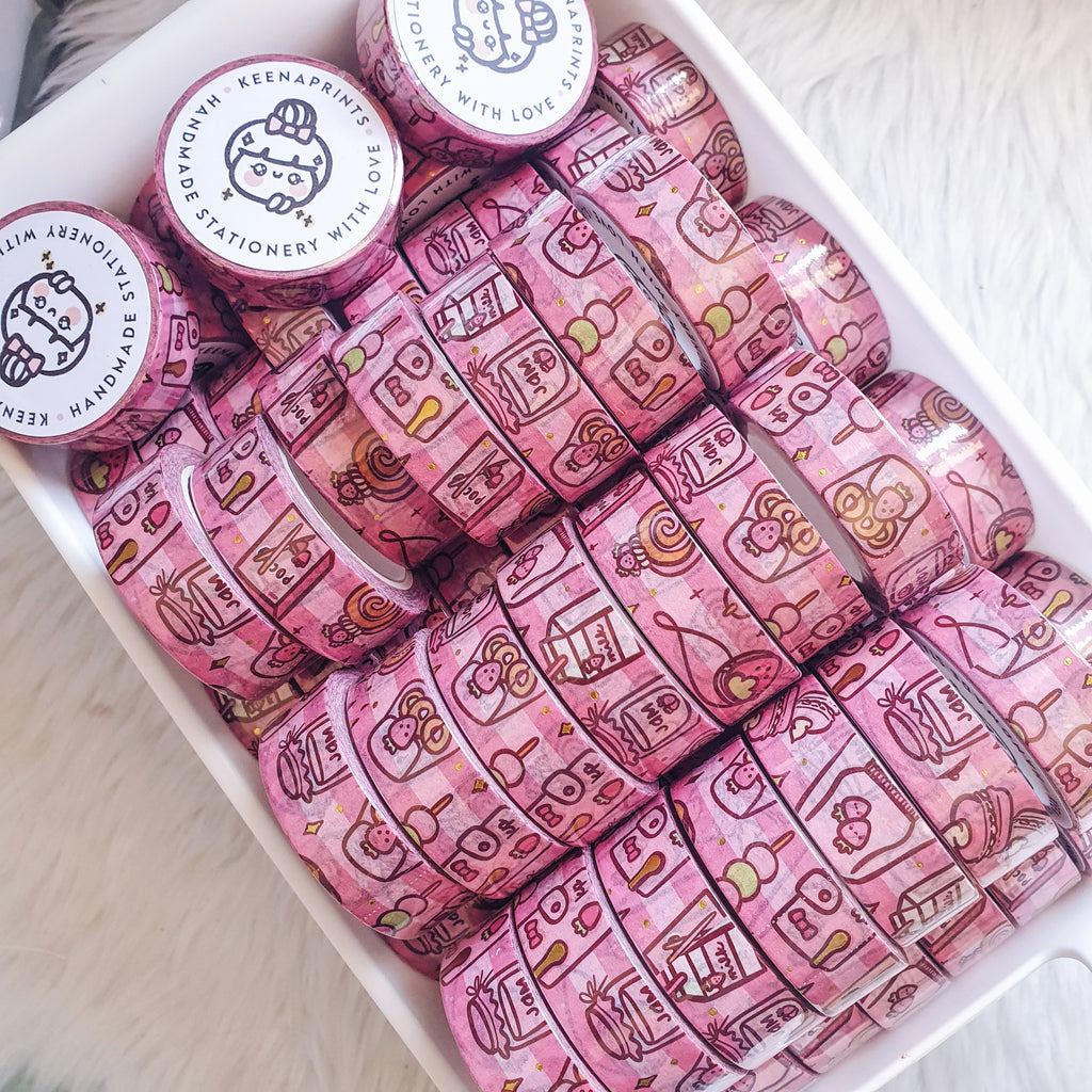 STRAWBERRY DECO LOLITA GOLD FOILED WASHI TAPE - WT066 - 15mm