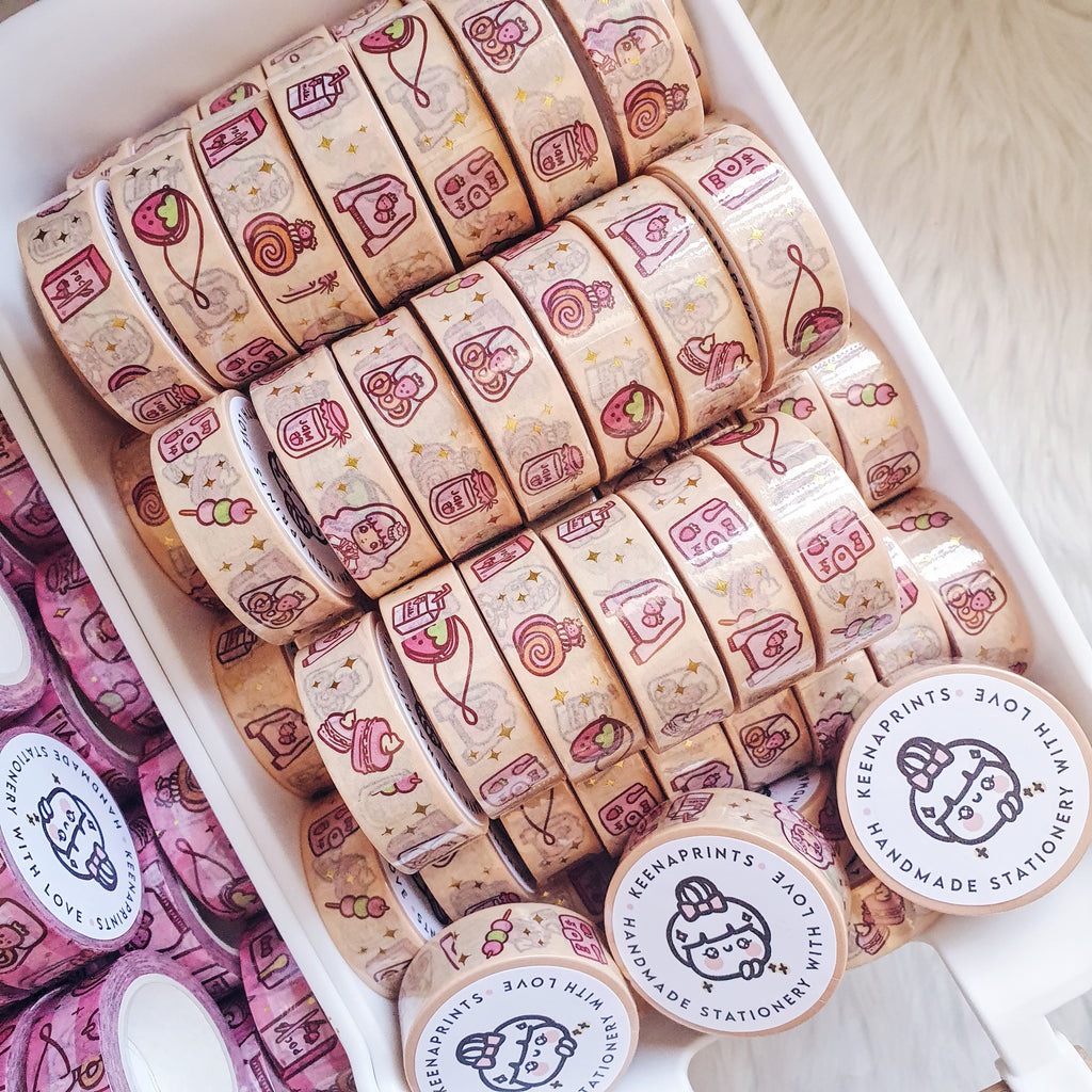 STRAWBERRY LOLITA GOLD FOILED WASHI TAPE - WT061 - 15mm