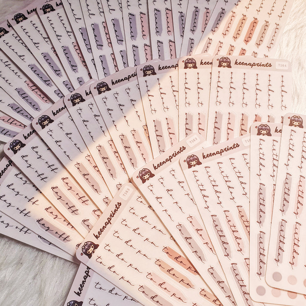 MINIMAL SCRIPT CLEAR STICKER COLLECTION