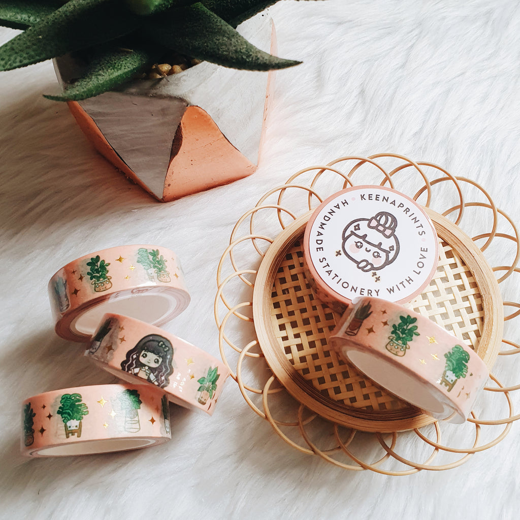 PLANT MOMMA LOLITA GOLD FOILED WASHI TAPE - WT060 - 15mm