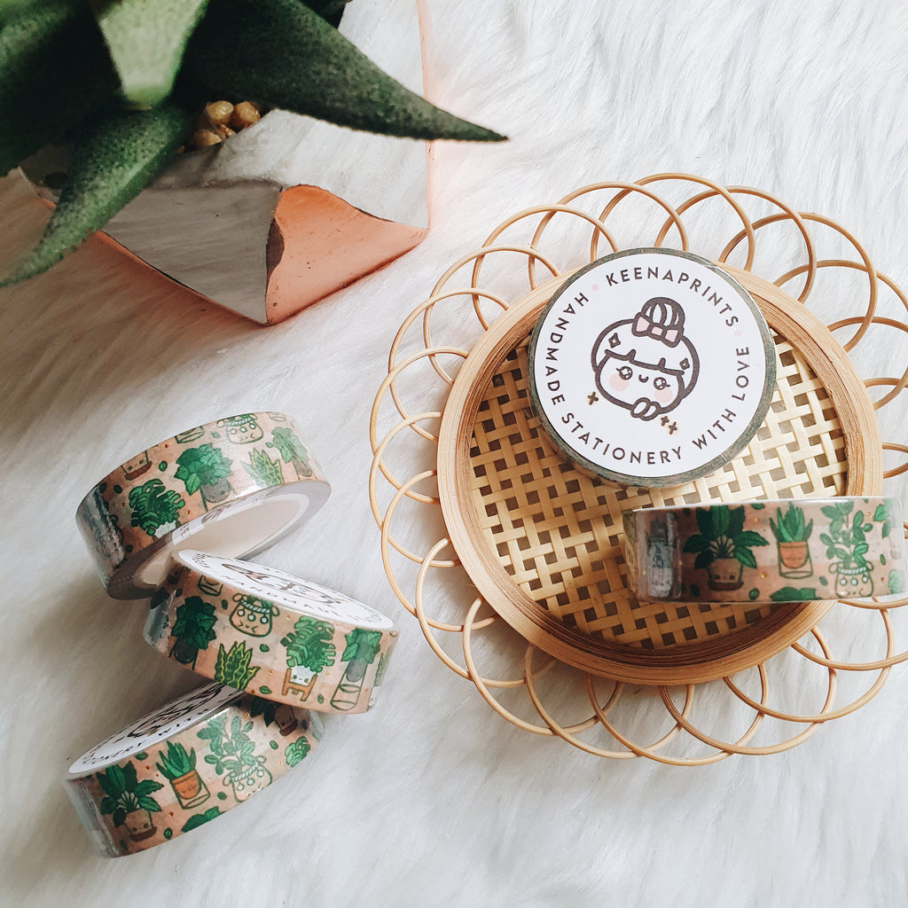 PLANT MOMMA LOLITA DECO GOLD FOILED WASHI TAPE - WT065 - 15mm