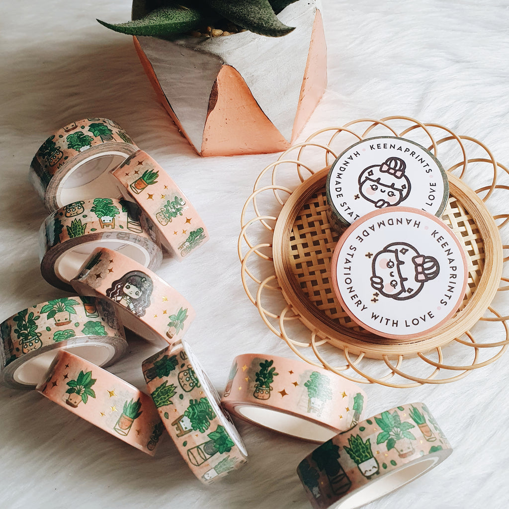 PLANT MOMMA LOLITA DECO GOLD FOILED WASHI TAPE - WT065