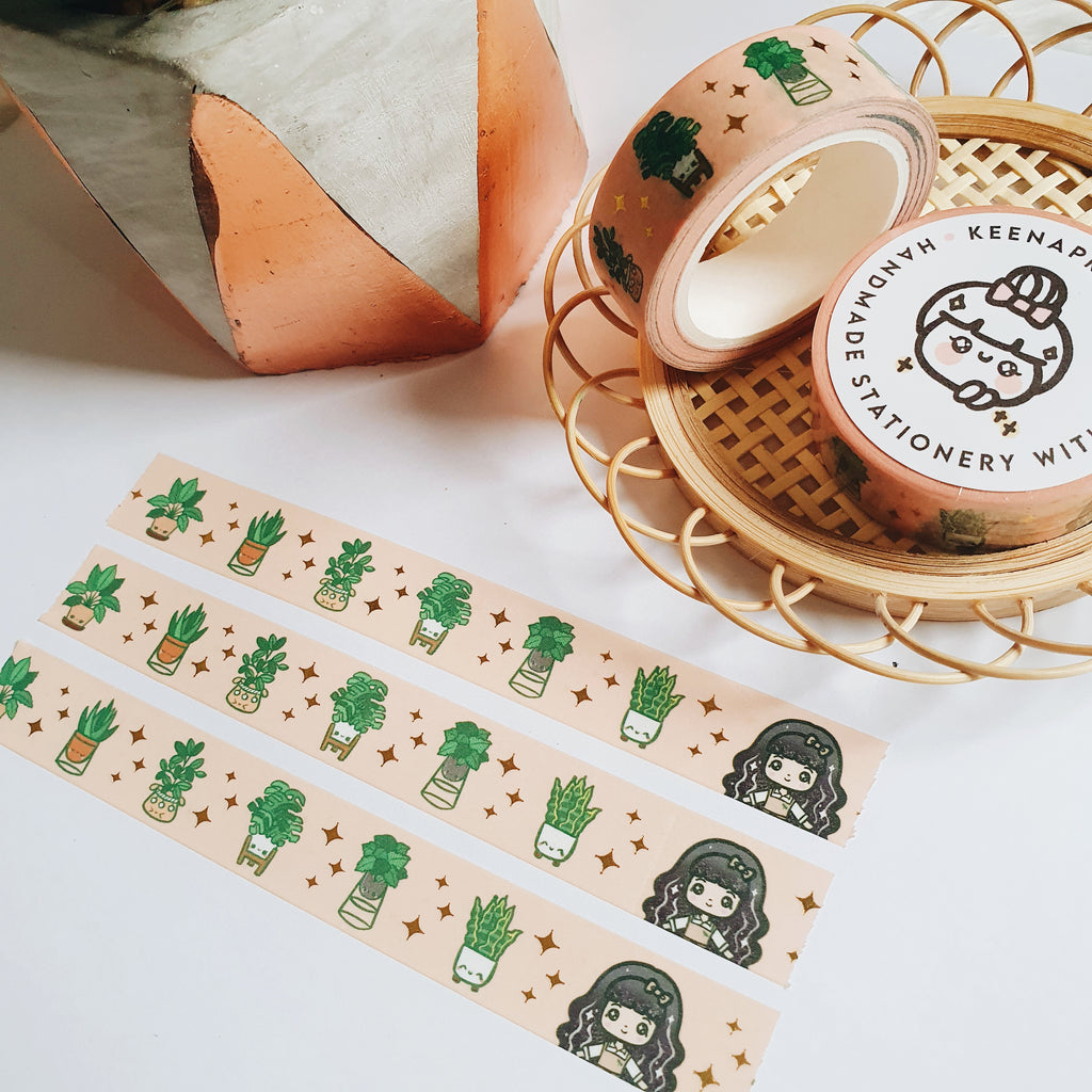 PLANT MOMMA LOLITA GOLD FOILED WASHI TAPE - WT060 - 15mm
