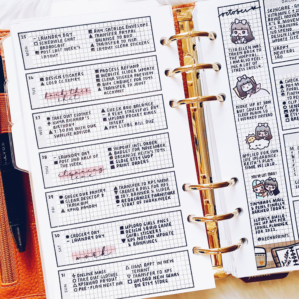 PP010 | HOBONICHI WEEKS INSPIRED PLANNER PRINTABLE INSERT