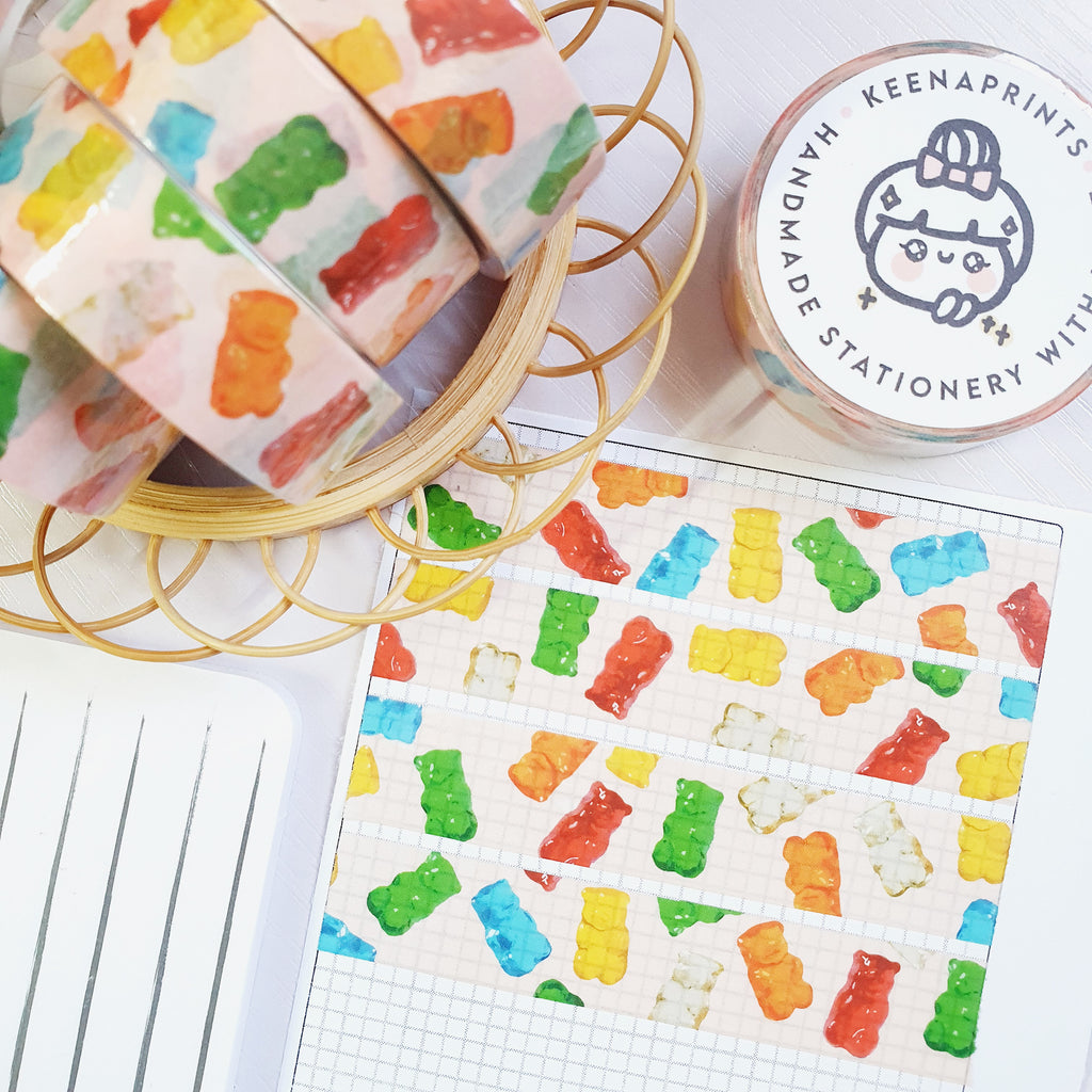 GUMMY BEARS THEMED WASHI TAPE - WT091 - 15mm