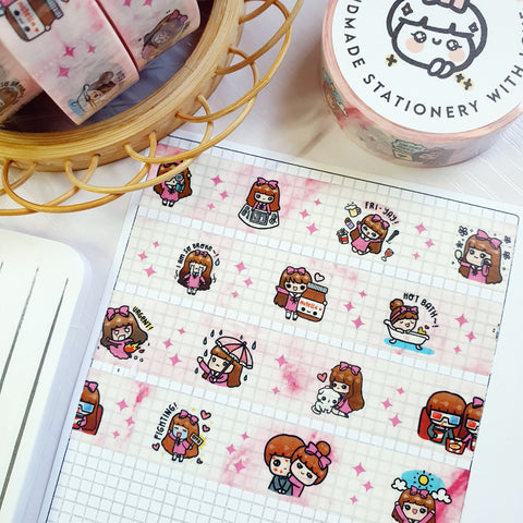 STRAWBERRY DECO LOLITA GOLD FOILED WASHI TAPE - WT066 - 15mm