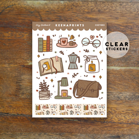AUTUMN HALLOWEEN THANKSGIVING DECO CLEAR STICKERS - RE017