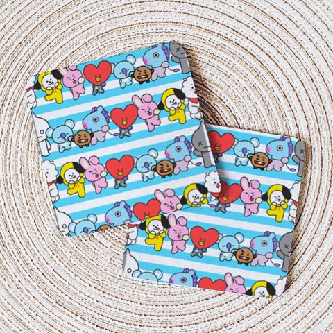 BT21  INSPIRED FANMADE GRAY MOUSE PAD - MP006