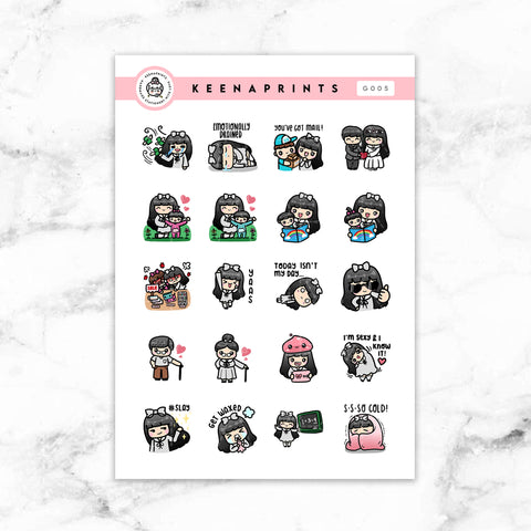 LOLA SAMPLER 16 CLEAR STICKERS - T038