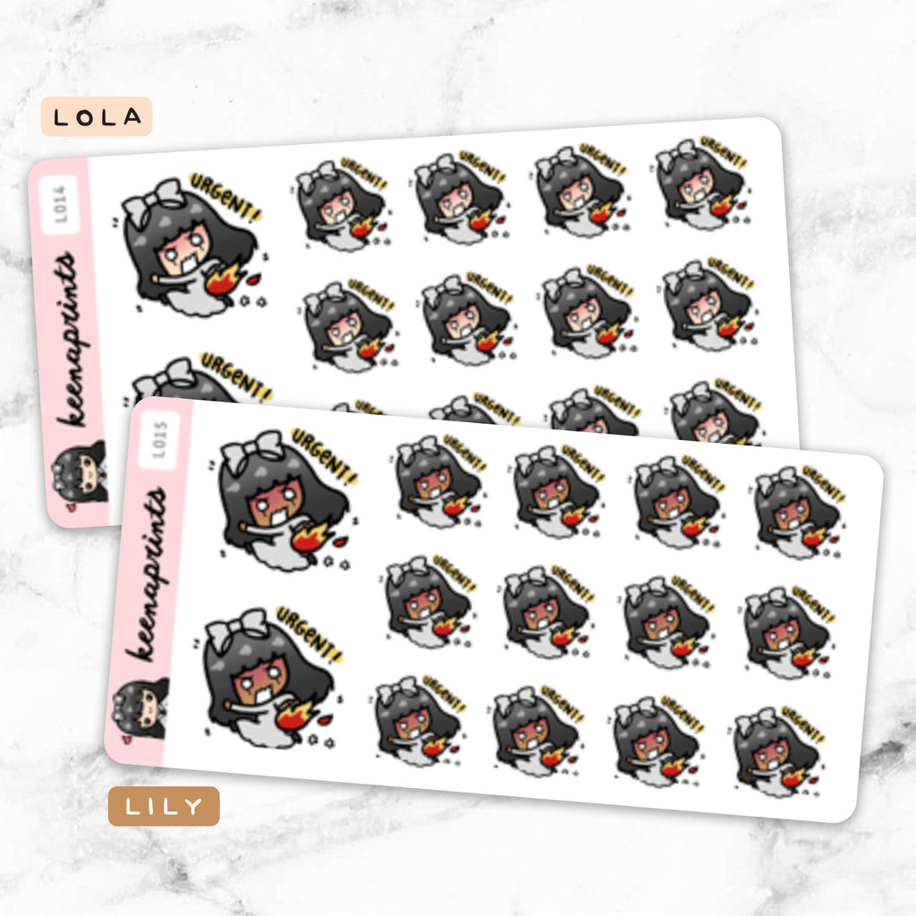 URGENT STICKERS & CLIP ART | KEENA GIRLS