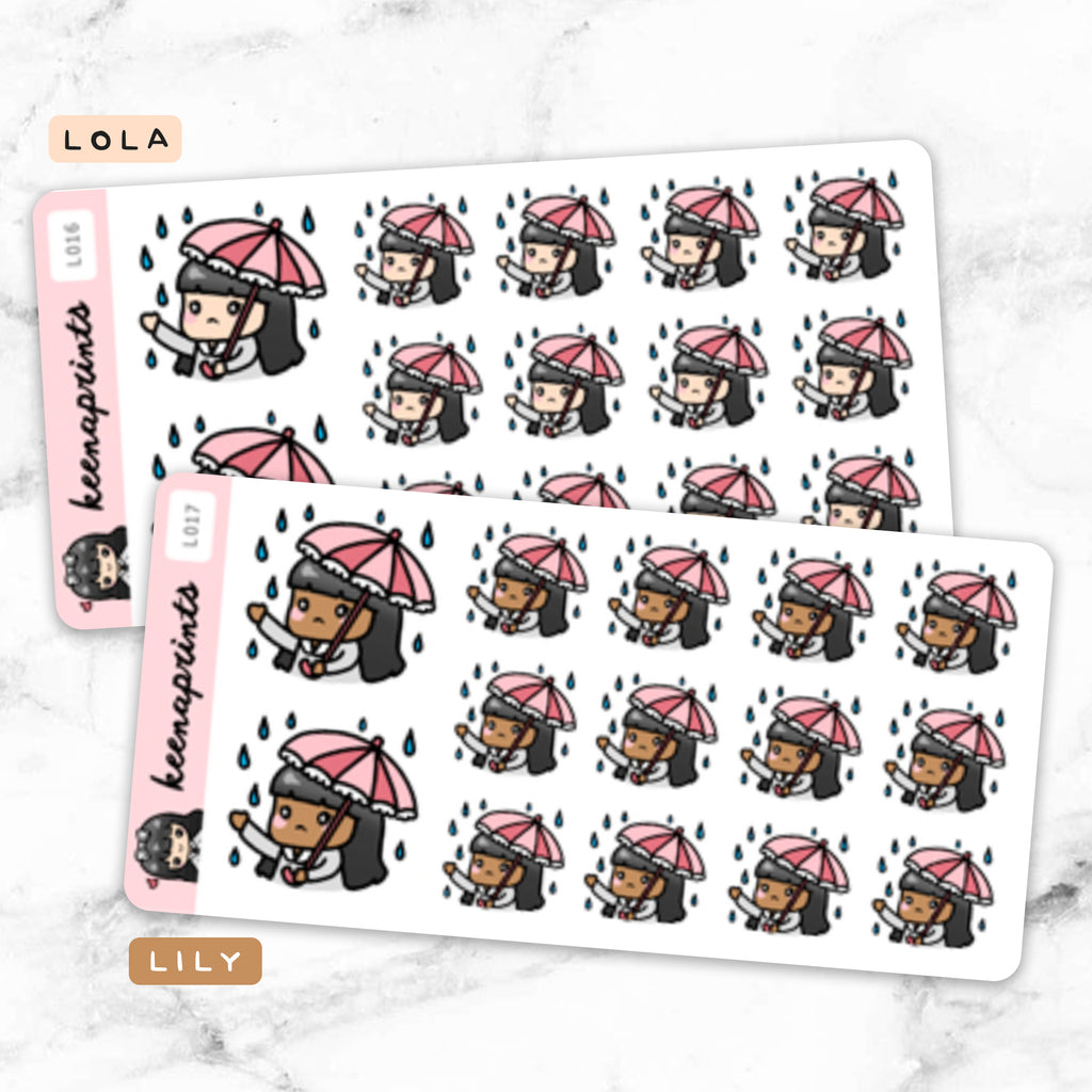 RAINY DAY STICKERS & CLIP ART | KEENA GIRLS