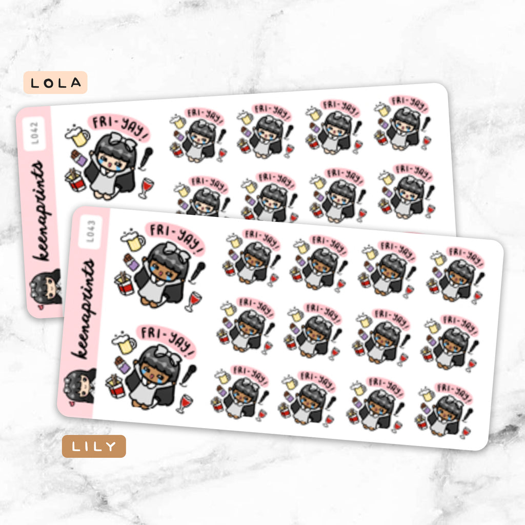 FRIYAY STICKERS & CLIP ART | KEENA GIRLS