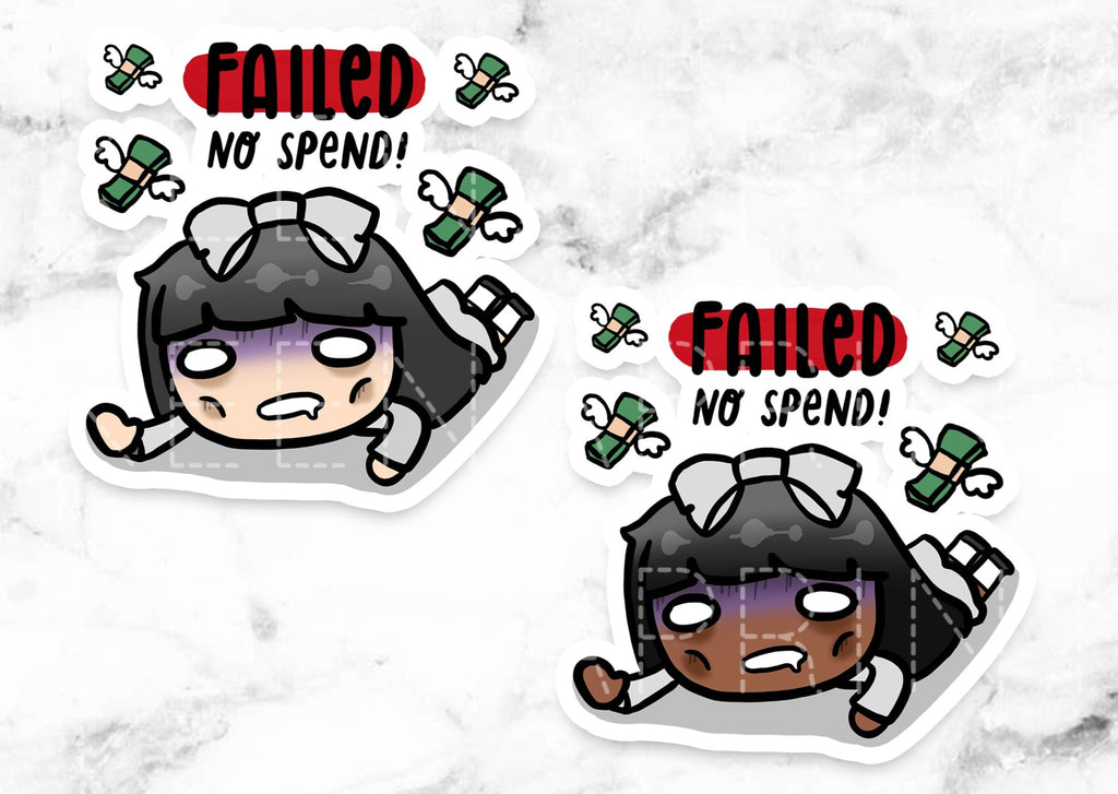 FAILED NO SPEND STICKERS & CLIP ART | KEENA GIRLS
