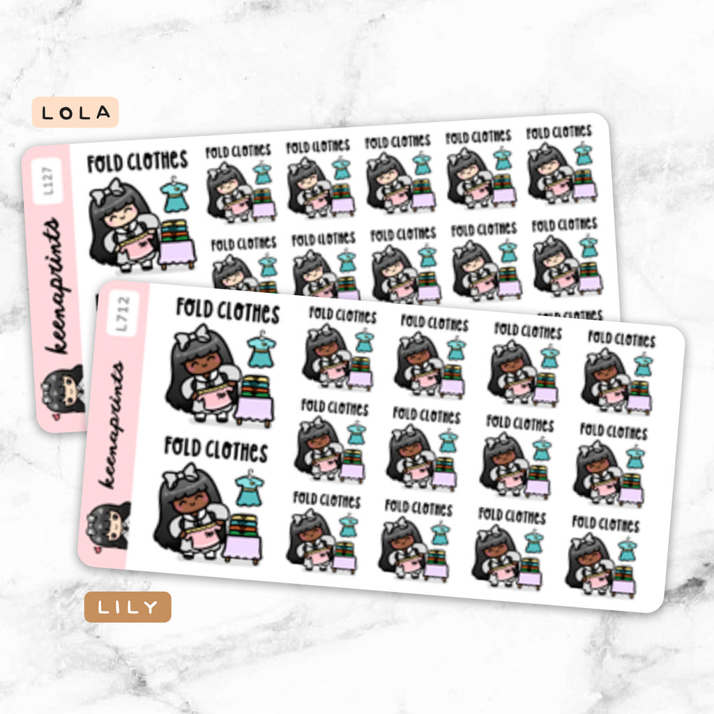 FOLD CLOTHES STICKERS & CLIP ART | KEENA GIRLS