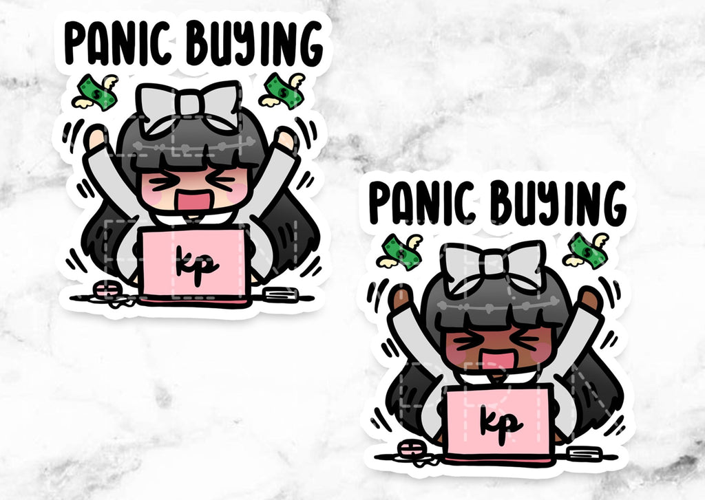 PANIC BUYING STICKERS & CLIP ART | KEENA GIRLS