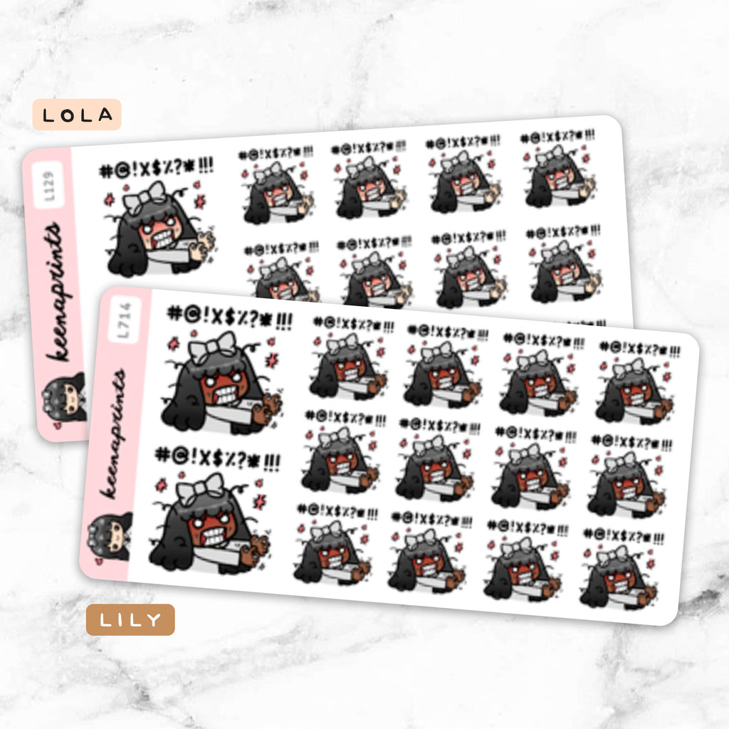 BAD WORDS STICKERS & CLIP ART | KEENA GIRLS