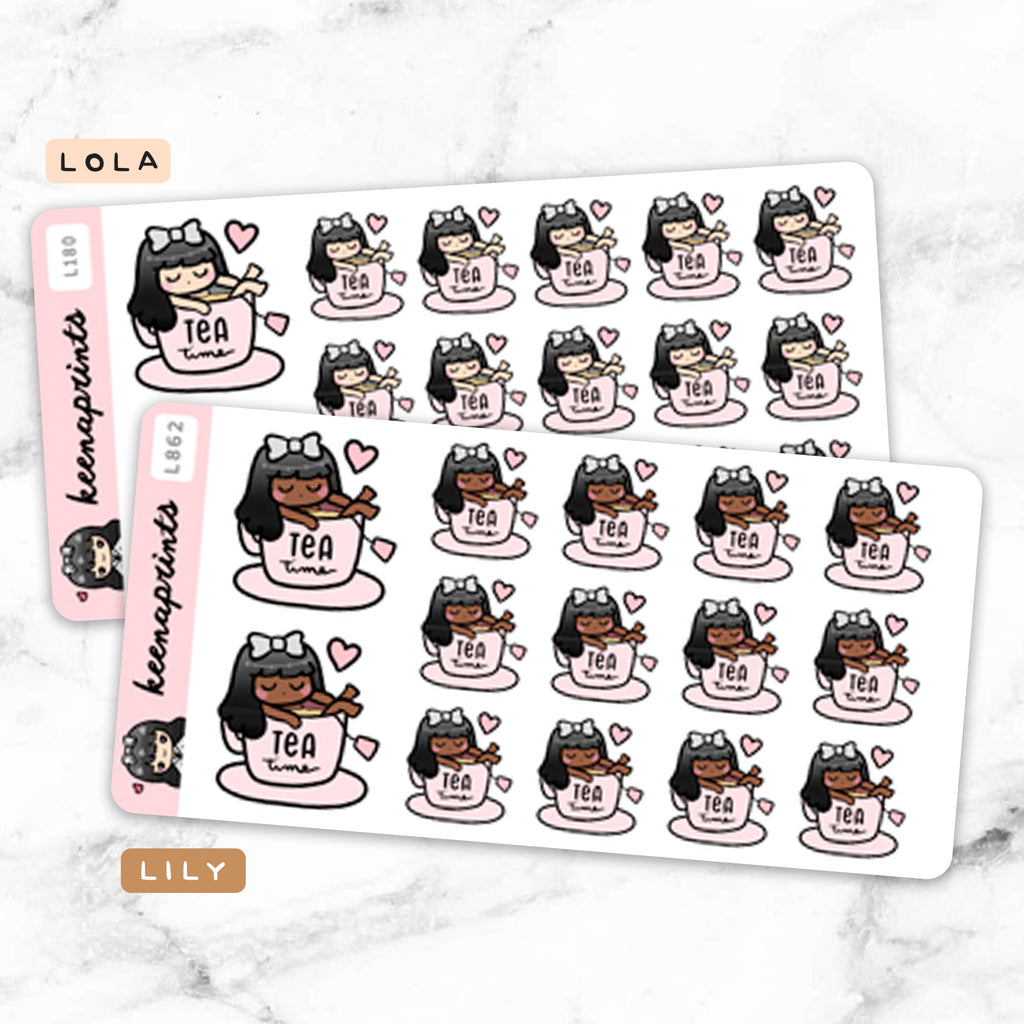 TEA TIME STICKERS & CLIP ART | KEENA GIRLS