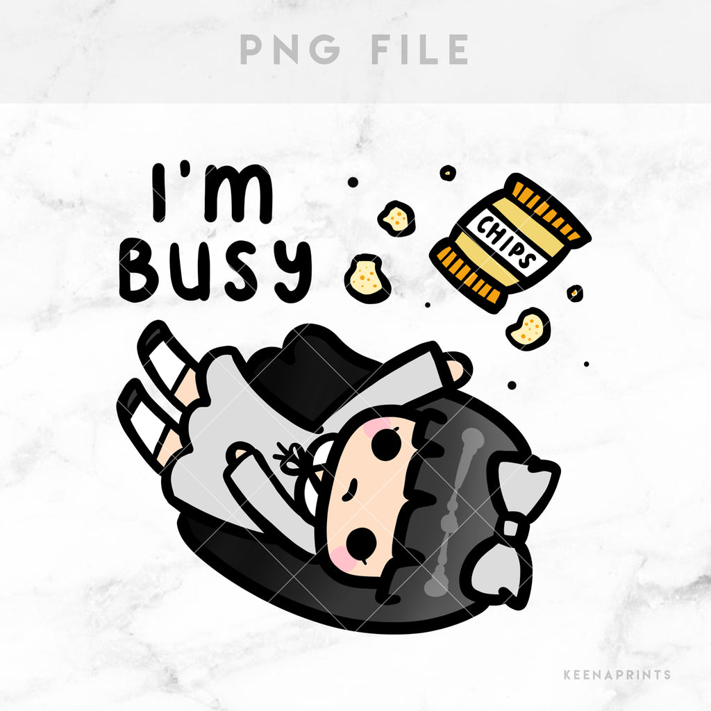 I'M BUSY STICKERS & CLIP ART | KEENA GIRLS