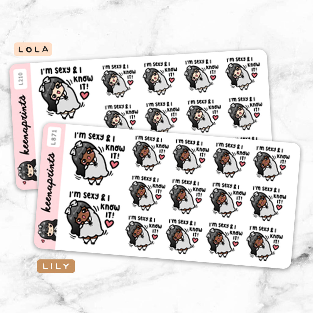 I'M SEXY AND I KNOW IT STICKERS & CLIP ART | KEENA GIRLS