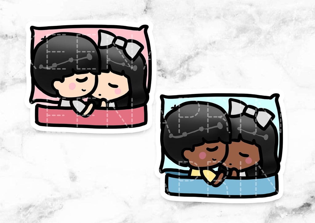 COUPLE SLEEPING STICKERS & CLIP ART | KEENA GIRLS