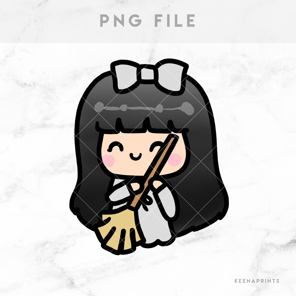 SWEEPING CLEANING STICKERS & CLIP ART | KEENA GIRLS