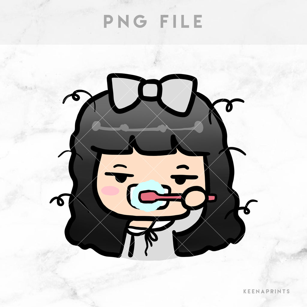 BRUSH TEETH STICKERS & CLIP ART | KEENA GIRLS