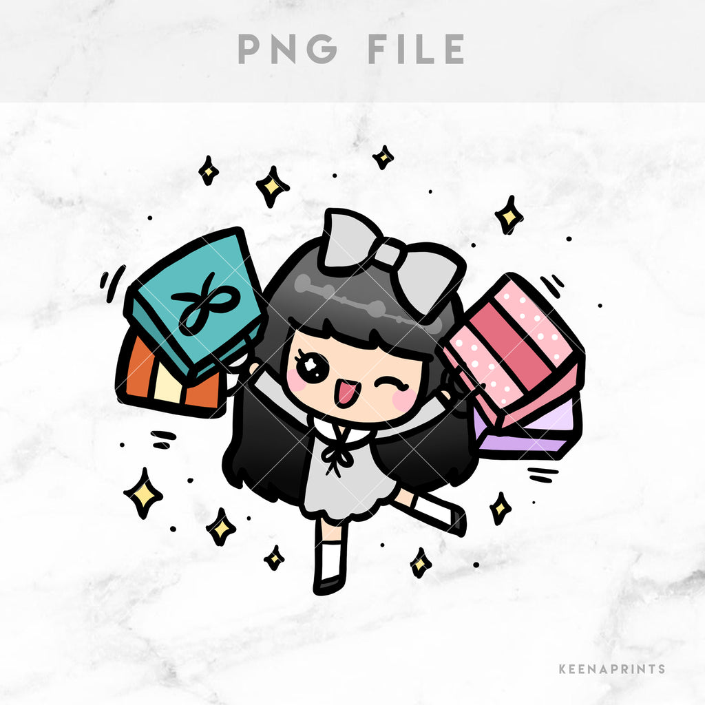 SHOPPING STICKERS & CLIP ART | KEENA GIRLS